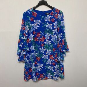 INC International Concept Women Floral Dress Size 12 Polyester M231 -10